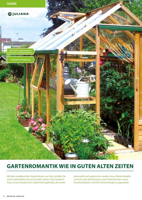 Gärtnern im Gewächshaus - Dehner Katalog