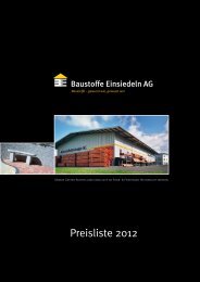Preisliste 2012 - Baustoffe Einsiedeln AG