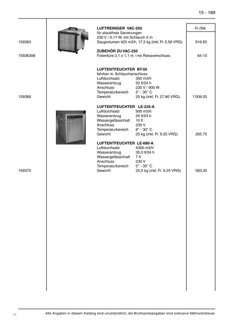 Preisliste 2012 - Baustoffe Einsiedeln AG