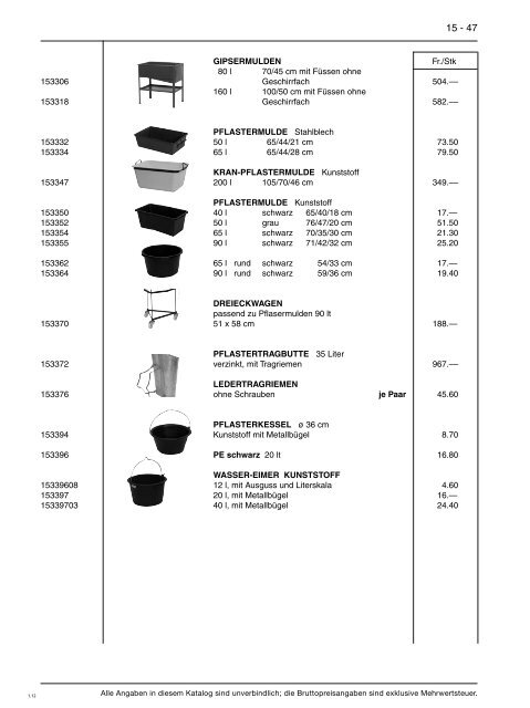 Preisliste 2012 - Baustoffe Einsiedeln AG