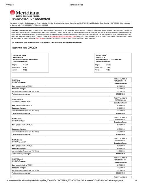 TRANSPORTATION DOCUMENT