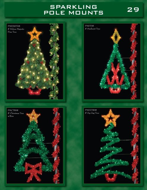 Commercial Holiday Lighting. Pole, Park and Ground Displays. Giant Holiday Trees