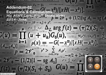 Addendum-02 Equations & Calculations