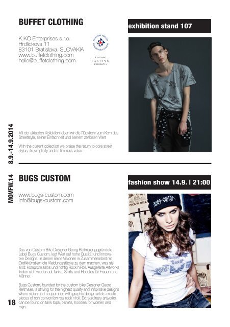 MQ VIENNA FASHION WEEK.14 MAGAZINE