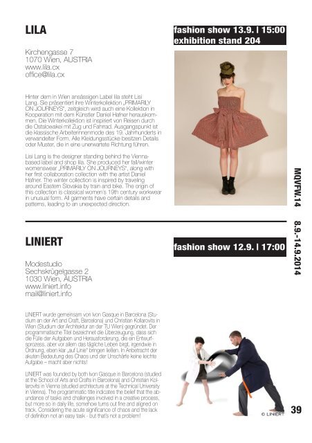 MQ VIENNA FASHION WEEK.14 MAGAZINE