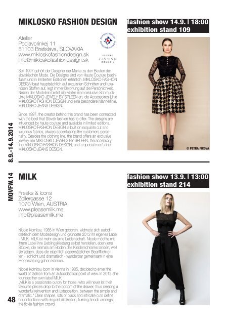 MQ VIENNA FASHION WEEK.14 MAGAZINE