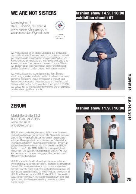 MQ VIENNA FASHION WEEK.14 MAGAZINE