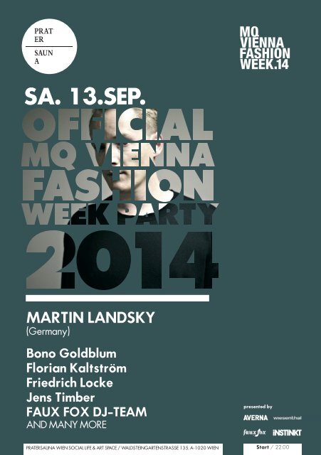 MQ VIENNA FASHION WEEK.14 MAGAZINE