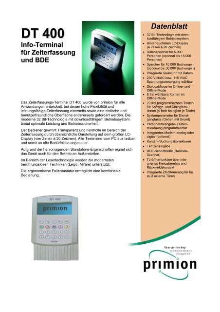 Datenblatt Cronos Datensysteme Nrw