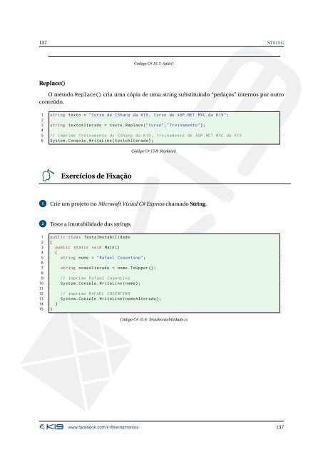 C# e Orientação a Objetos