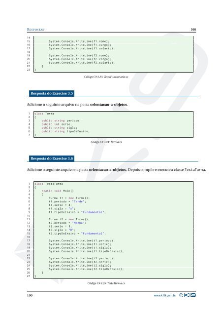 C# e Orientação a Objetos