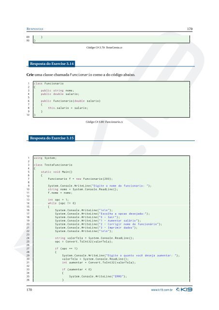 C# e Orientação a Objetos