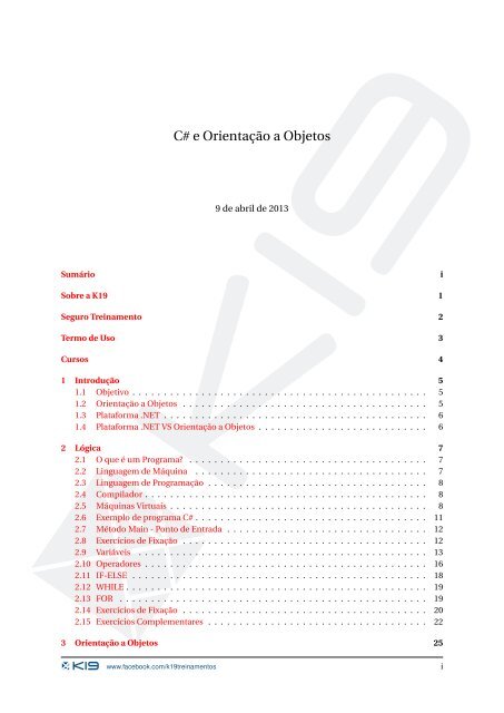 C# e Orientação a Objetos