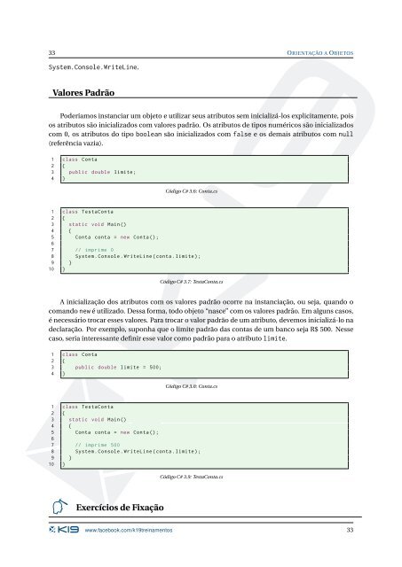 C# e Orientação a Objetos