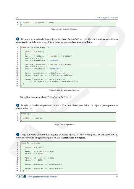 C# e Orientação a Objetos