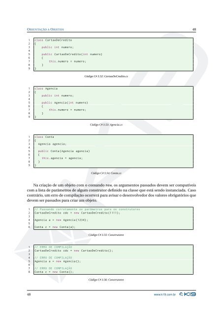 C# e Orientação a Objetos