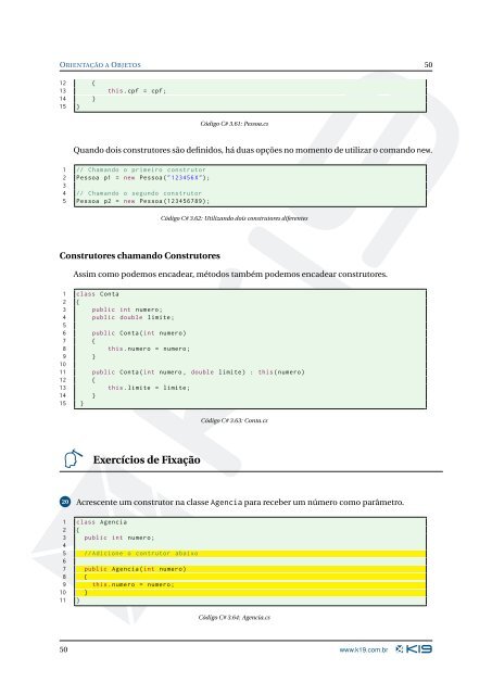 C# e Orientação a Objetos