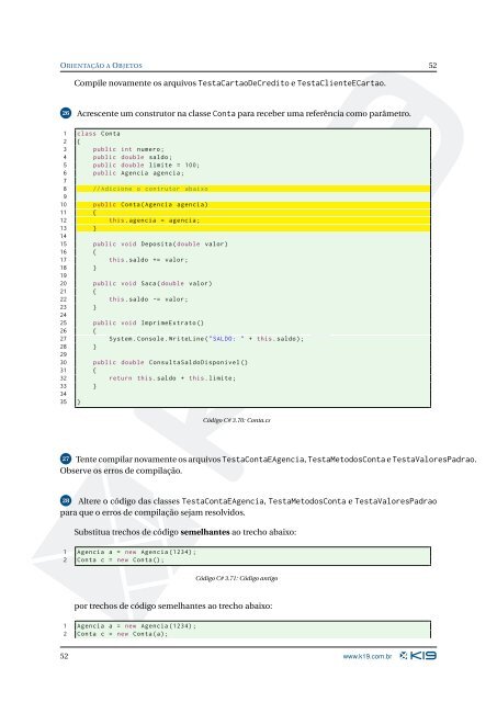 C# e Orientação a Objetos