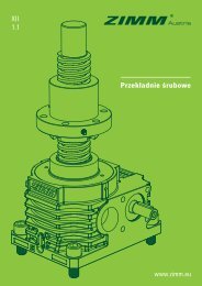 Przekładnie śrubowe | ZIMM Catalogue XII 1.1 - PL