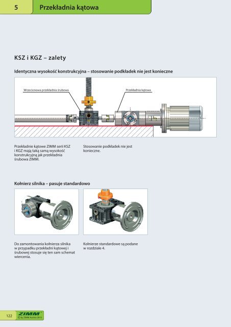 Przekładnie śrubowe | ZIMM Catalogue XII 1.1 - PL