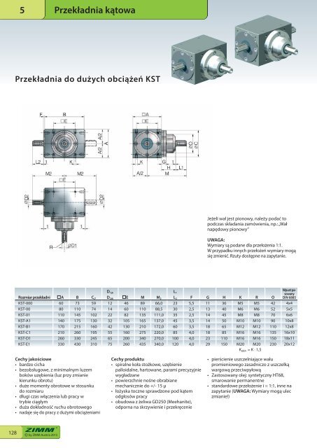 Przekładnie śrubowe | ZIMM Catalogue XII 1.1 - PL