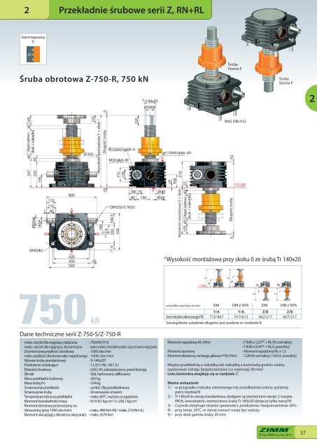 Przekładnie śrubowe | ZIMM Catalogue XII 1.1 - PL