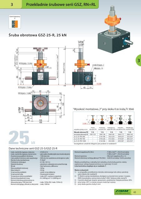 Przekładnie śrubowe | ZIMM Catalogue XII 1.1 - PL