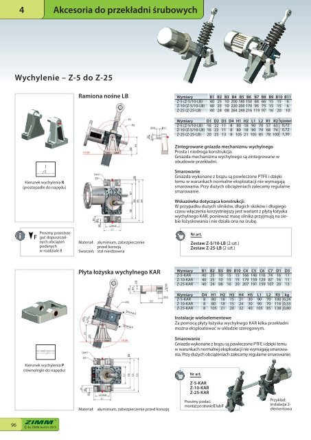 Przekładnie śrubowe | ZIMM Catalogue XII 1.1 - PL