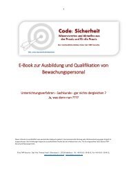 E-Book zur Ausbildung und Qualifikation von Bewachungspersonal