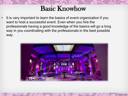 Important Things to Remember About Event Planning