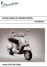 Interrupteur Contact zündschalter Switch Piaggio Vespa GTS Super 125 250 300