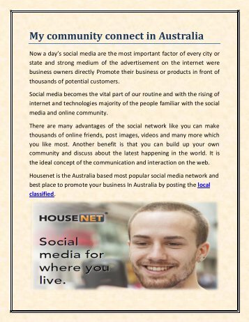My community connect in Australia