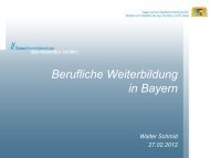 Berufliche Weiterbildung in Bayern