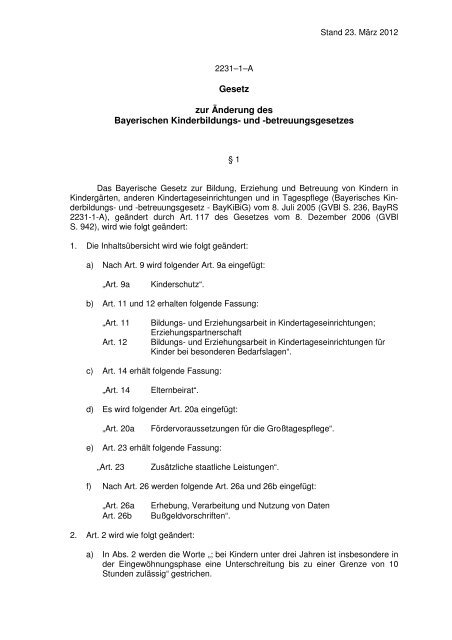 betreuungsgesetz (BayKiBiG - Bayerisches Staatsministerium fÃ¼r ...