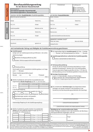 Ausbildungsvertrag - Bayerisches Staatsministerium fÃ¼r ErnÃ¤hrung ...