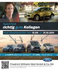 Gewerbeflyer für Gewerbewochen August 2014