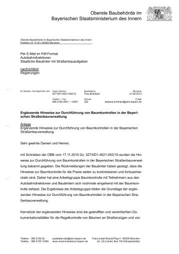 Ergänzende Hinweise zur Durchführung von Baumkontrollen in der ...