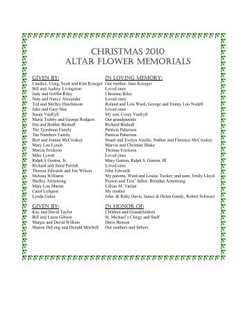 Christmas 10 flower memorials.pdf - St. Michael's Episcopal Cathedral