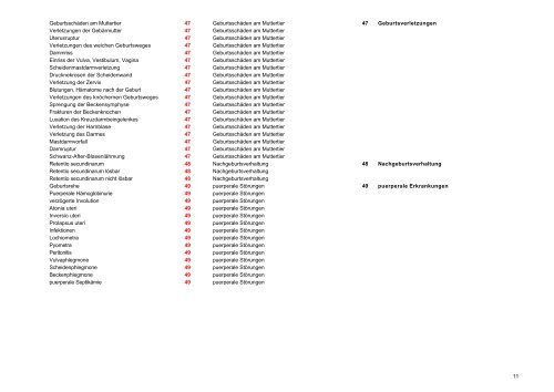 Diagnoseschlüssel 2 - Vollständige Auflistung