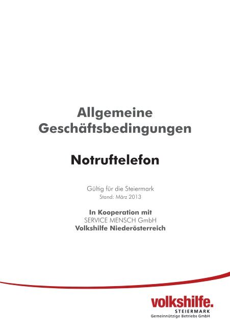 AGB Notruftelefon - Volkshilfe Steiermark