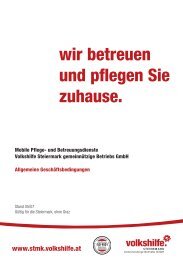 wir betreuen und pflegen Sie zuhause. - Volkshilfe Steiermark