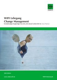 WIFI Lehrgang Change Management - WIFI Steiermark