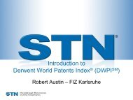 Introduction to Derwent World Patents Index on ... - STN International