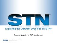 Exploring the Derwent Drug File on STN - STN International