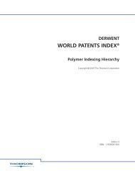 DWPI Polymer Indexing Hierarchy - FIZ Karlsruhe