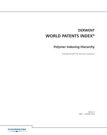DWPI Polymer Indexing Hierarchy - FIZ Karlsruhe