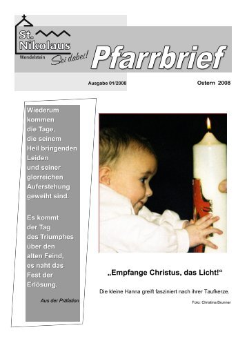 Pfarrbrief Wendelstein 2008 - St. Nikolaus Wendelstein