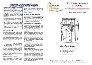 gottesdienstordnung 5+6/2008 - St. Nikolaus Wendelstein
