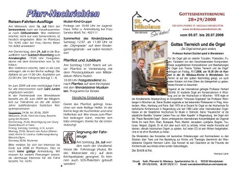 Gottes Tierreich und die Orgel 28+29/2008 - St. Nikolaus Wendelstein