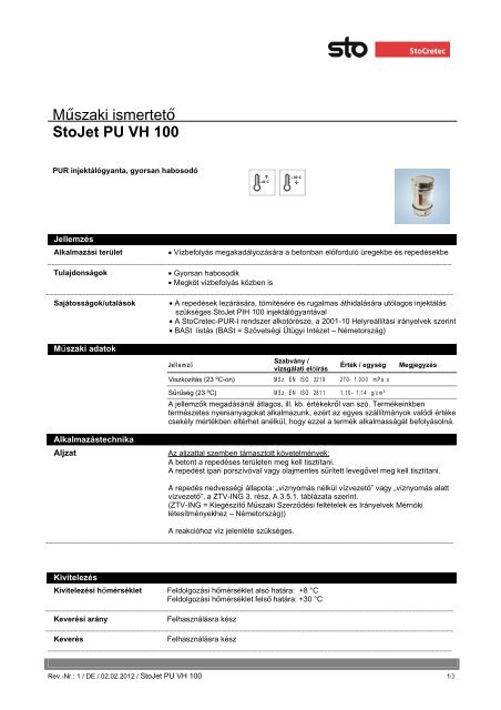 StoJet PU VH 100